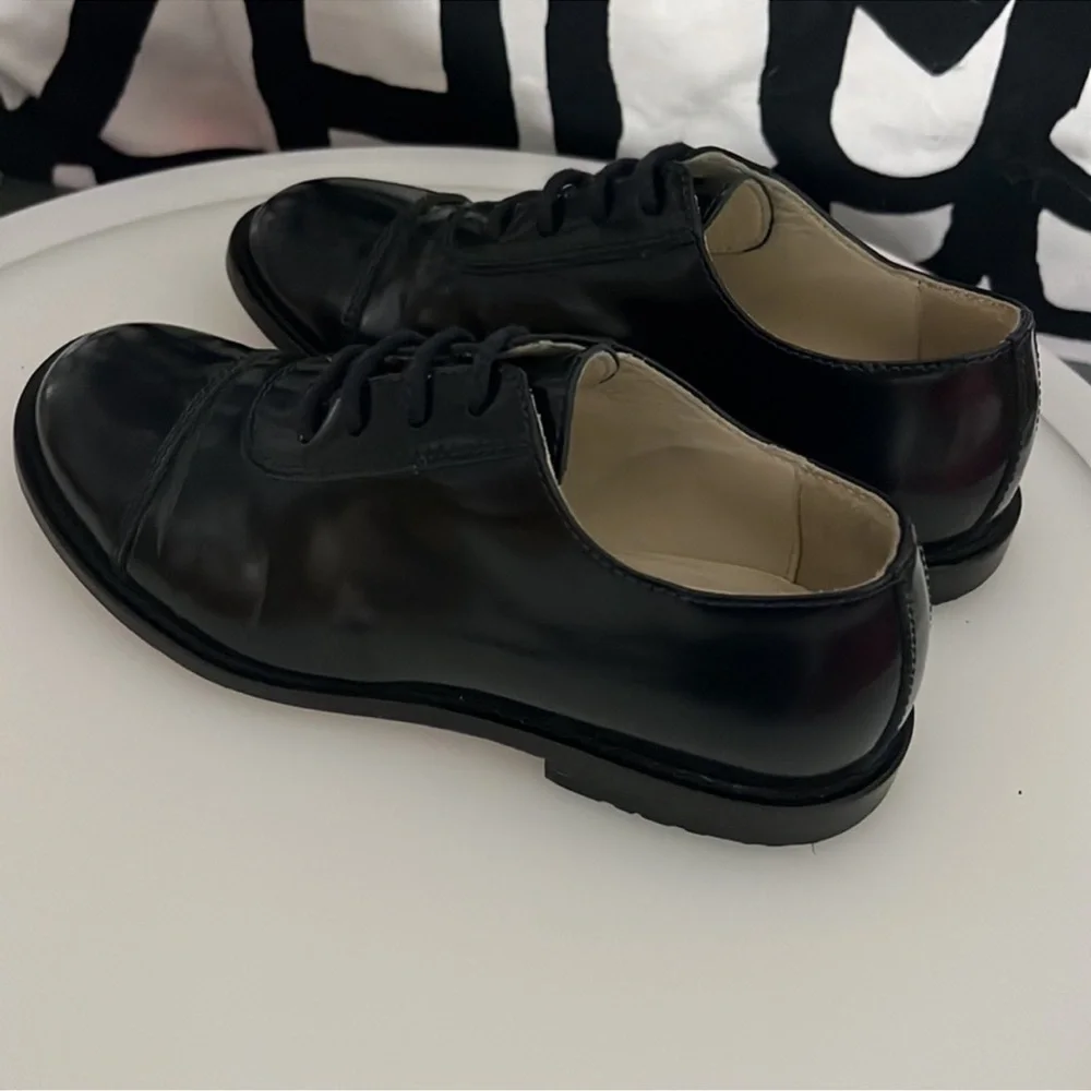 Authentic Fendi luxury designer dark navy blue Oxford derby dress shoes sz 13